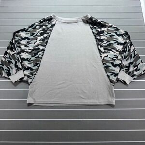 Womens Camouflage Raglan Thermal Long Sleeve Top Size L